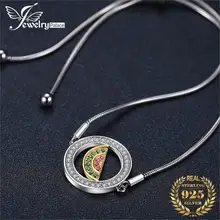 JewelryPalace шпинель Nano русский изумруд создан рубиновый арбуз Halo регулируемый браслет 925 пробы серебряные ювелирные изделия браслеты