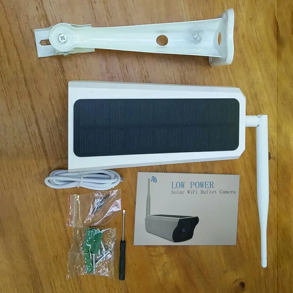 

Solar WiFi IP Camera 1080P HD Outdoor Charging Battery Wireless Security Camera PIR Motion Detection Bullet Surveillance