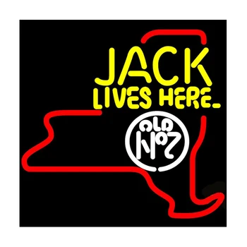 

Jack Lives Here New York Custom Handmade Real Glass Tube Drink Beer Bar KTV Store Advertise Decoration Display Neon Sign 24"X24"
