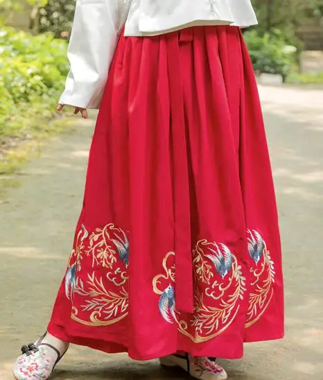 Hanfu Mulheres женский костюм сливы Hanfu платье феи юбка свежий и элегантный Huaqing павильон Hanfu Одежда китайский стиль 2 шт - Цвет: Red Chinese Dress