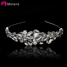 Для женщин, для невесты, великолепные стразы, повязка на голову, корона, модные аксессуары для волос для свадьбы, Кристальный головной убор, ободок для волос