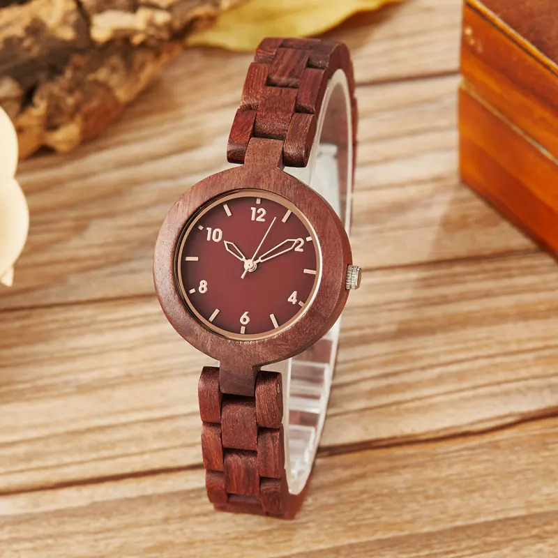 Minimalist Wood Watch Women Simple Ladies Small Bracelet Natural Full Wooden Case WristWatch Quartz Fasion Female Clock Relogio | Наручные