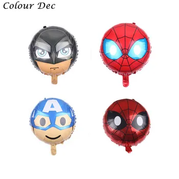 

10pcs/lot 16 inch The Avengers foil balloons super hero helium globos Captain America superman ballon for boy's birthday supplie