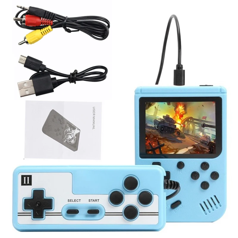 Retro Console Double Handheld Game Player Battery 3.0 Inch LCD Built-in 400 Video Games Gift for Kids Classic Videoconsolas 