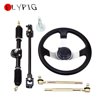 

Steering Wheel Assembly Kit for 110cc to 150cc Go Kart Karting Cart ATV Quad Dirt Pit Bike Parts