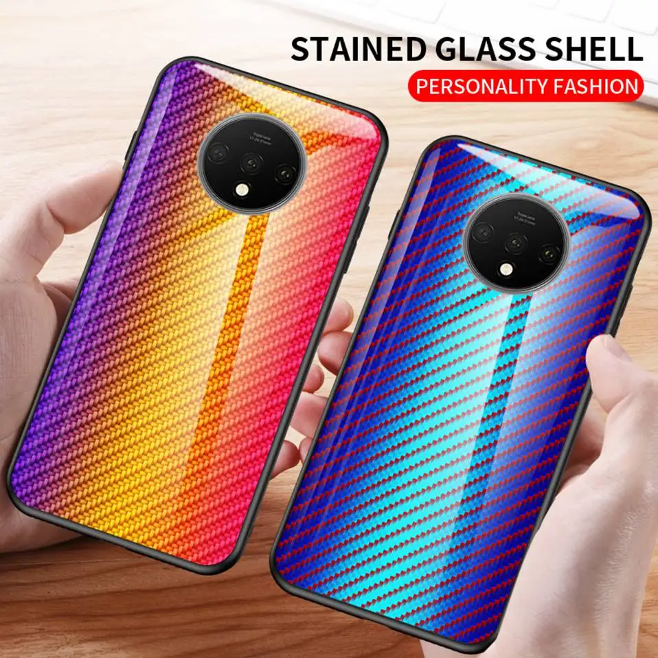Luxury Tempered Glass Phone Case for Oneplus 7t 7 Pro 6 Original Back Cover Shockproof Case for One Plus 7t 7Pro 7 6t 5t 5 Coque (4)