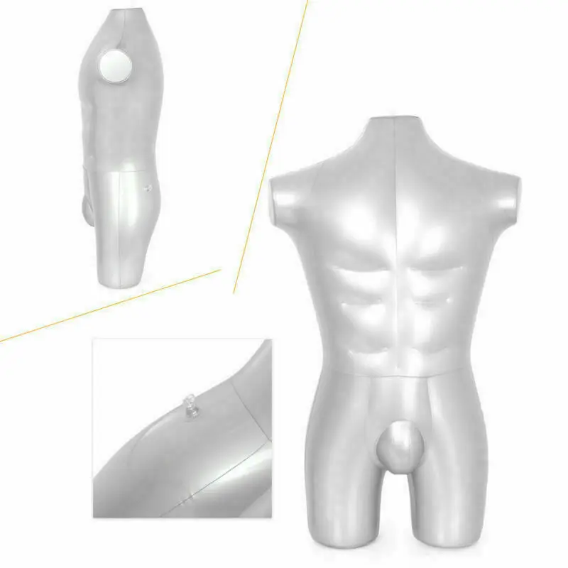 

New Man Whole Body Inflatable Mannequin Dummy Torso Model Shop Underwear Display Fashion fake torso with arm inflatable paspop
