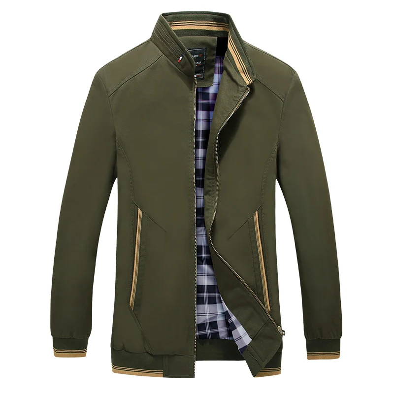 

Jacket autumn new men's cotton washed jacket high quality men's stand collar casual jacket men's soft breathable casual jacket