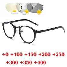 Круглые очки, сверхлегкая рама, металлические оптические очки, мужские фотохромные очки, очки для чтения для женщин, UV400 NX