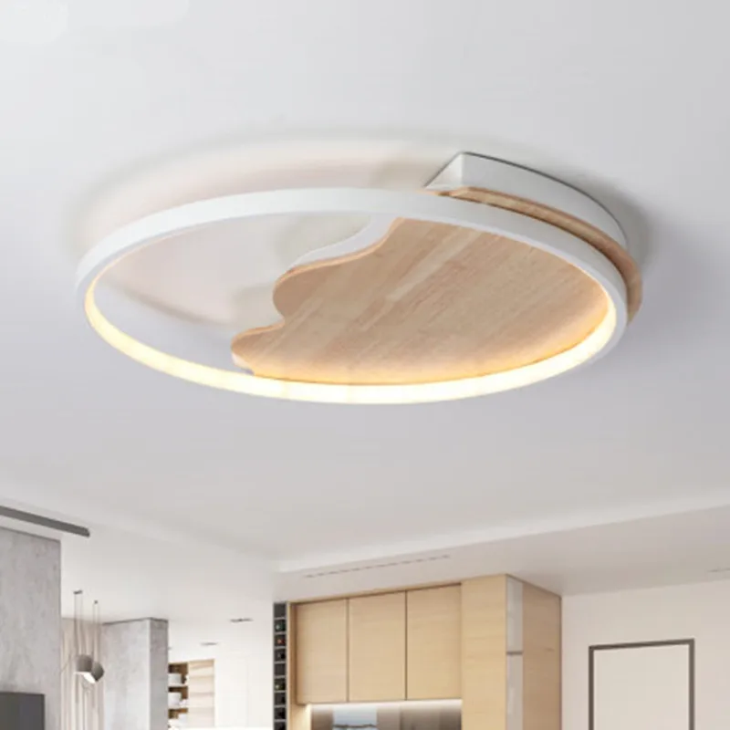 

Nordic Simple Modern Wood Chandelier Ultra thin Japanese LED Chandelier For Bedroom Living Room Study Room Fixtures