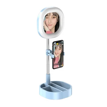

2020 New 6.3'' Portable Ring Light with Stand and Phone Holder 3 Color Modes and Step-less Brightness Fordable Makeup Light