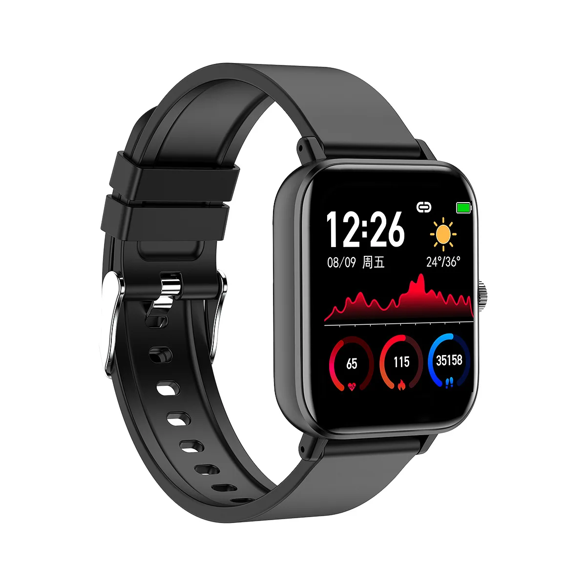 

Bluetooth Call Smart Watch 1.5 Inch HD Full Touch Heart Rate Blood Pressure Monitoring Multifunctional Sports H8 Bracelet