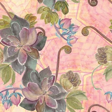 Полиэстер ткань Граффити стиль суккулент напечатанный тонкий и мягкий четырехсторонний стрейч платье ткань на заказ одежда ручной работы