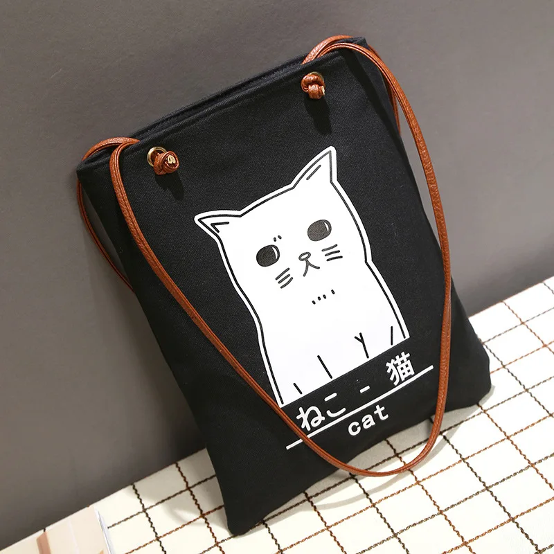 

2018 Korean-style Simple Women's Canvas Bag MEN'S AND WOMEN'S One-Shoulder Handbag Student Uniform School Bag Environmentally Fr