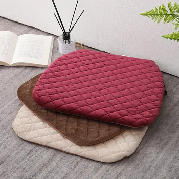

Solid Color Removable Washable Quilted Warm Cushion Dining Chair Cushion Student Seat Cushion Non-Slip Office Chair Cushion