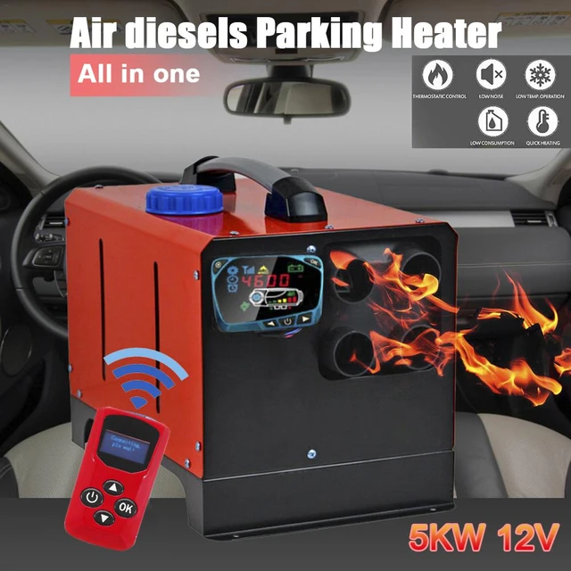 Chauffage à Air tout-en-un pour voiture diesel, 8kw 5kw 12V/24V, 5000W,  interrupteur LCD + télécommande - AliExpress