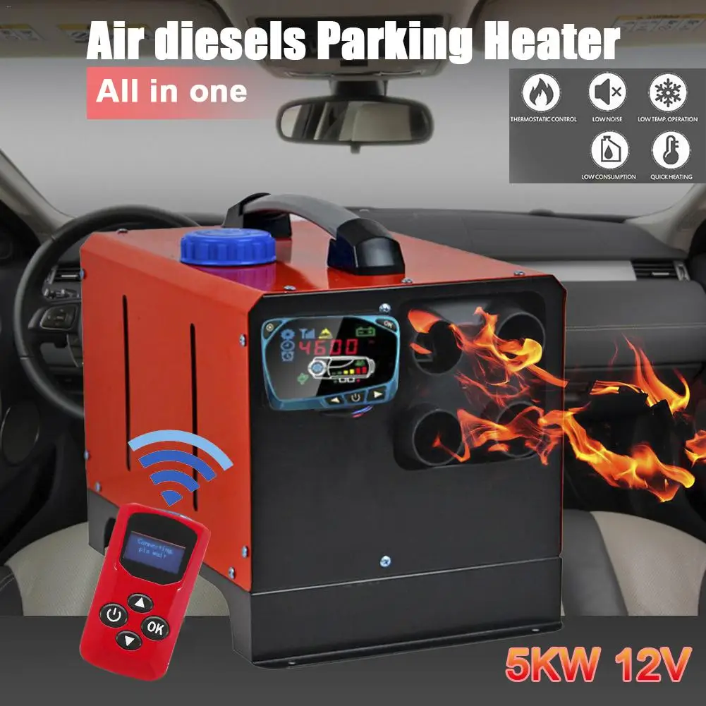 

Car Heater 12V24V5KW Auxiliary Heater In Electric Heaters All In One Air Diesels Parking Heater LCD Screen Switch Remote Control