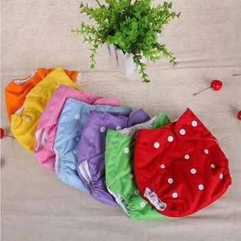 Baby Diapers Washable Reusable Nappies Grid Eco Friendly Cotton Baby Cloth Training Pant Cloth Diaper Adjustable Baby Fraldas