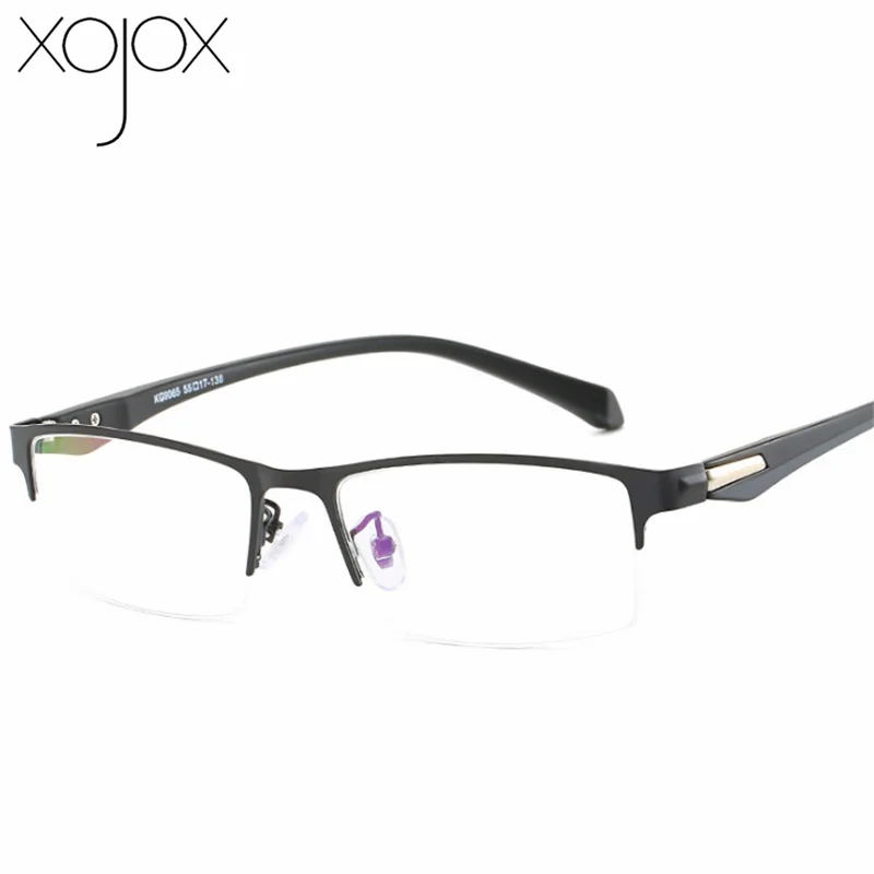 XojoX, полуоправа, очки для близорукости, женские, мужские, готовые близорукие очки, женские, мужские, металлические очки для близоруких-0,5-6,0