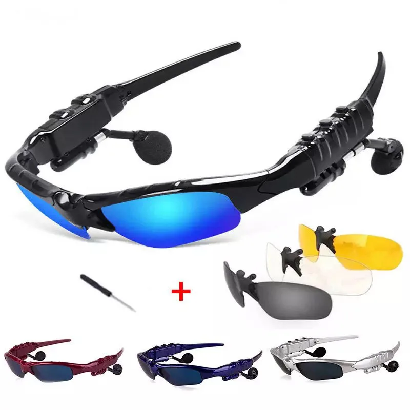 

JOZUZE Sport Stereo Wireless Bluetooth 5.0 Headset Telephone Driving Sunglasses/mp3 Riding Eyes Glasses With colorful Sun lens