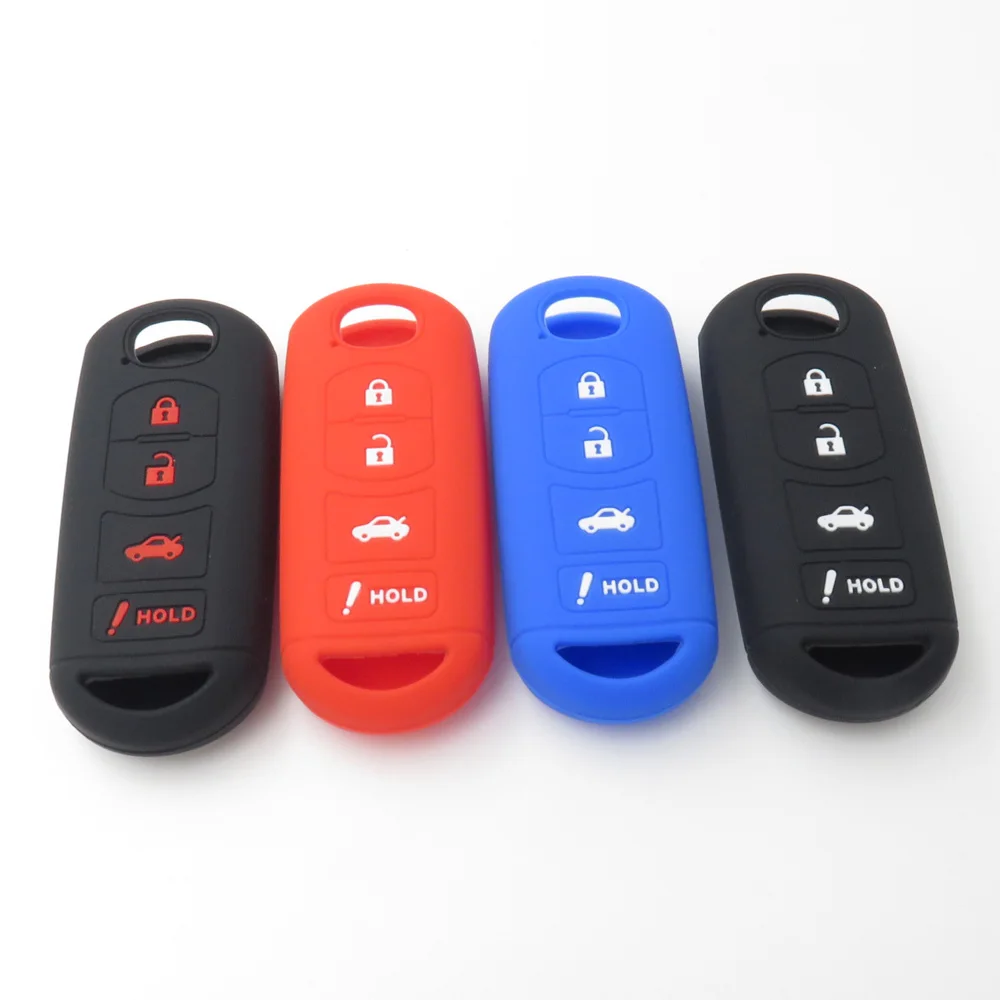 

Silicone Car Case Cover Styling FOR MAZDA M6 CX7 CX9 SEDAN 4 Bts remote fob Smart Key Fob 4 Buttons Cocolockey