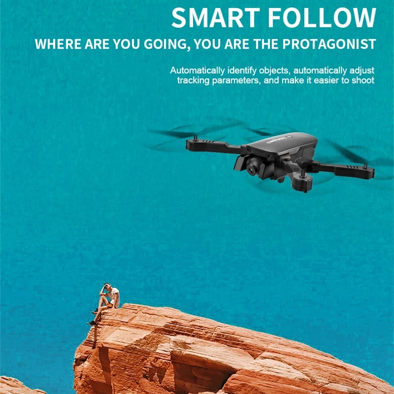 Управление жестами селфи Радиоуправляемый Дрон WIFI FPV 4K HD Двойная камера