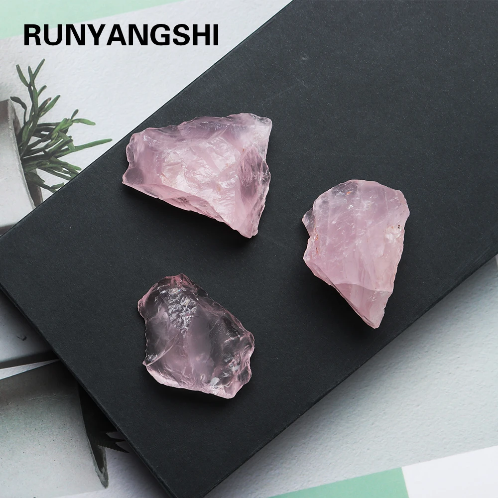 50g/bag 2 3pcs Natural Crystal Quartz Minerals Specimen Rose quartz