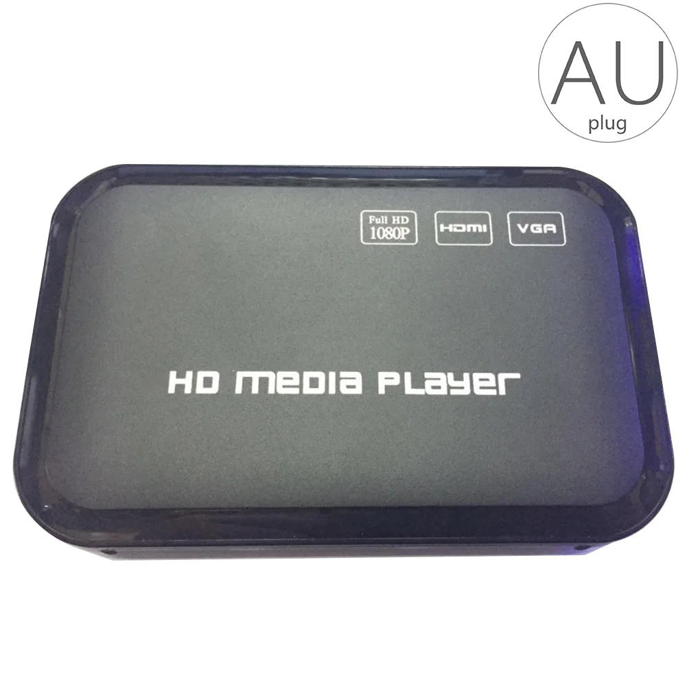 Full HD 1080P медиаплеер центр мультимедиаплеер HD SD SDHC MMC карты пульт дистанционного управления с USB EU/US/UK/AU Plug - Цвет: AU Plug