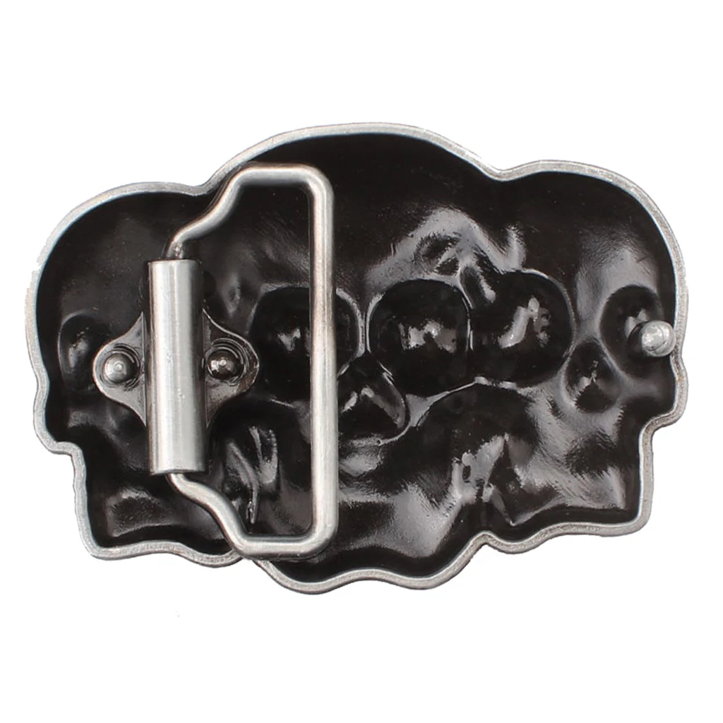 Vintage Western Belt Buckle 3D Skull Head Gothic Punk Rock Motorcycle Biker Gift