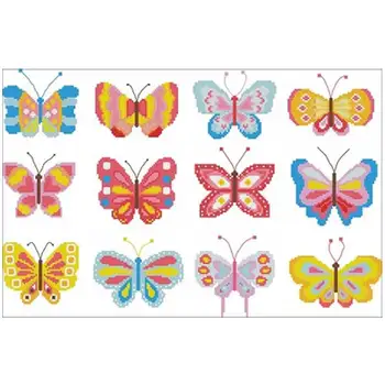 

Butterflies animals patterns Counted Cross Stitch 11CT 14CT 18CT DIY Cross Stitch Kits Embroidery Needlework Sets home decor