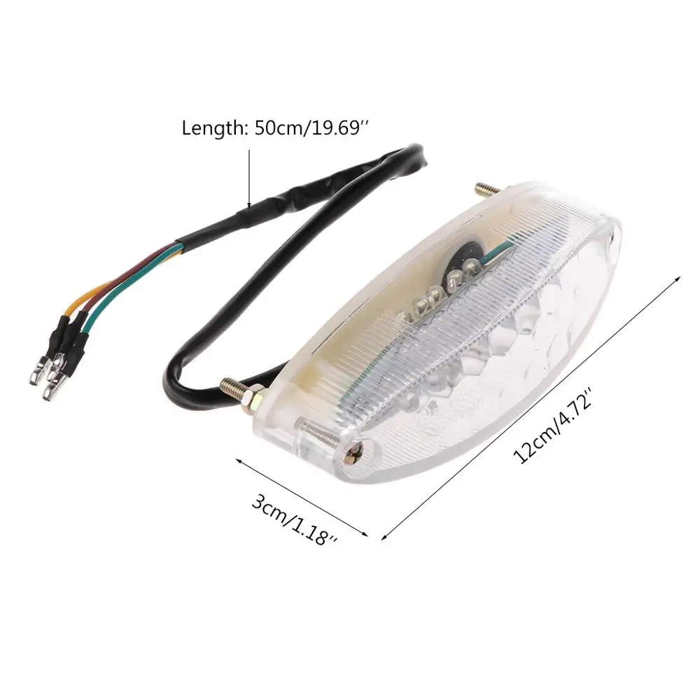 Car-Styling DC 12V 28LED Motorcycle ATV Dirt Bike Brake Stop Running Tail Light Universal Balaclava