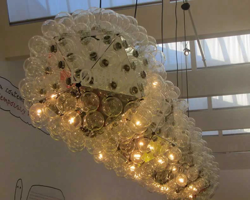 Taraxacum bubbles Pendant Lights Glass Mirror Ball Hanging Lamp Kitchen Modern8