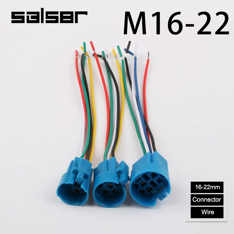 

Connector For 16/19/22mm Metal Push Button Switch Accessory Wire Connection Plug-in Terminal Socket