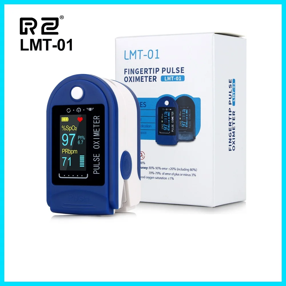 RZ Fingertip Pulse Oximeter Oximetro Blood Oxygen Saturation Meter Finger SPO2 PR Monitor Pulse Oximeter