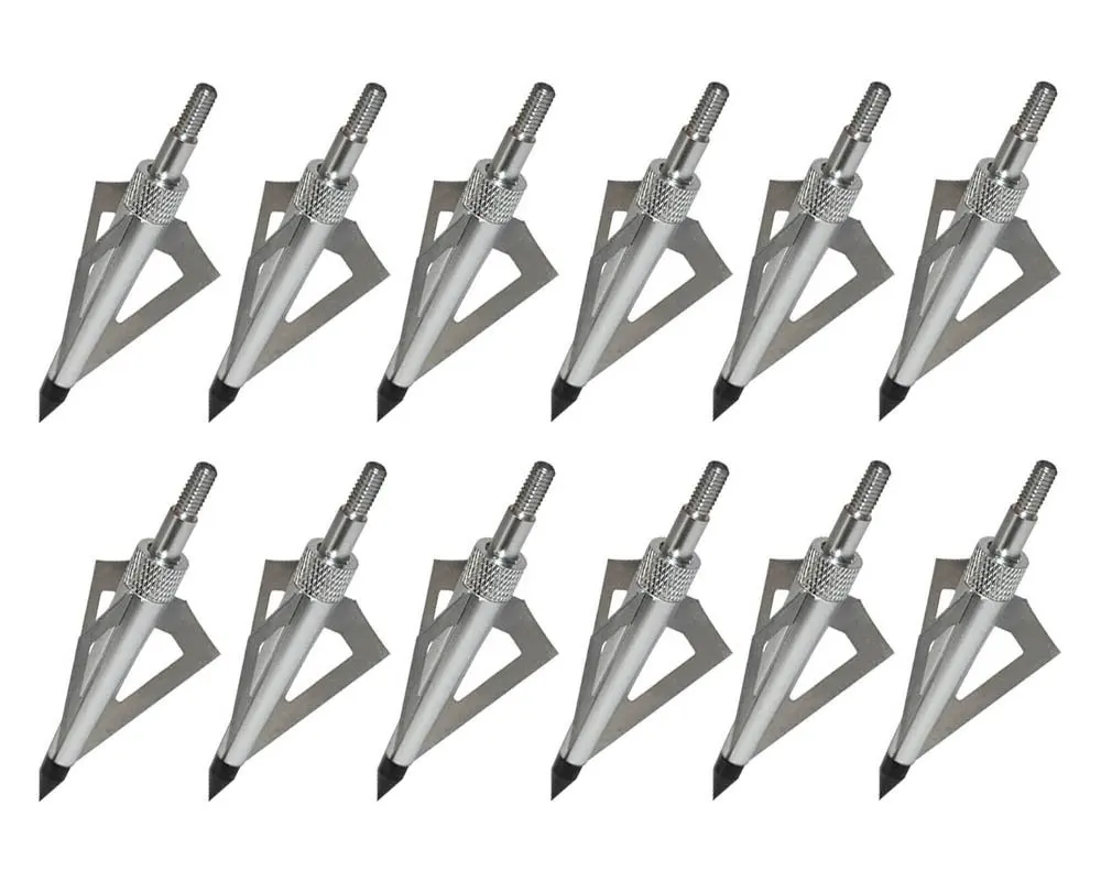 6/12/24 Pack 125 Grain 3 Fixed Blade Hunting Broadheads Archery Arrow