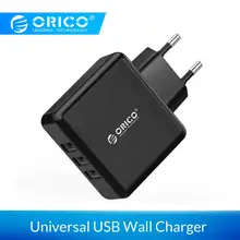 ORICO портативное умное настенное зарядное устройство с 3 портами 5V2. 4A 15 Вт Зарядное устройство для мобильного телефона USB зарядное устройство для путешествий с европейской вилкой