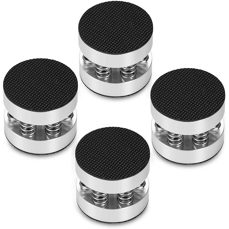 4pcs Silver Aluminum Spring Speakers Spikes Isolation Stand Feet For