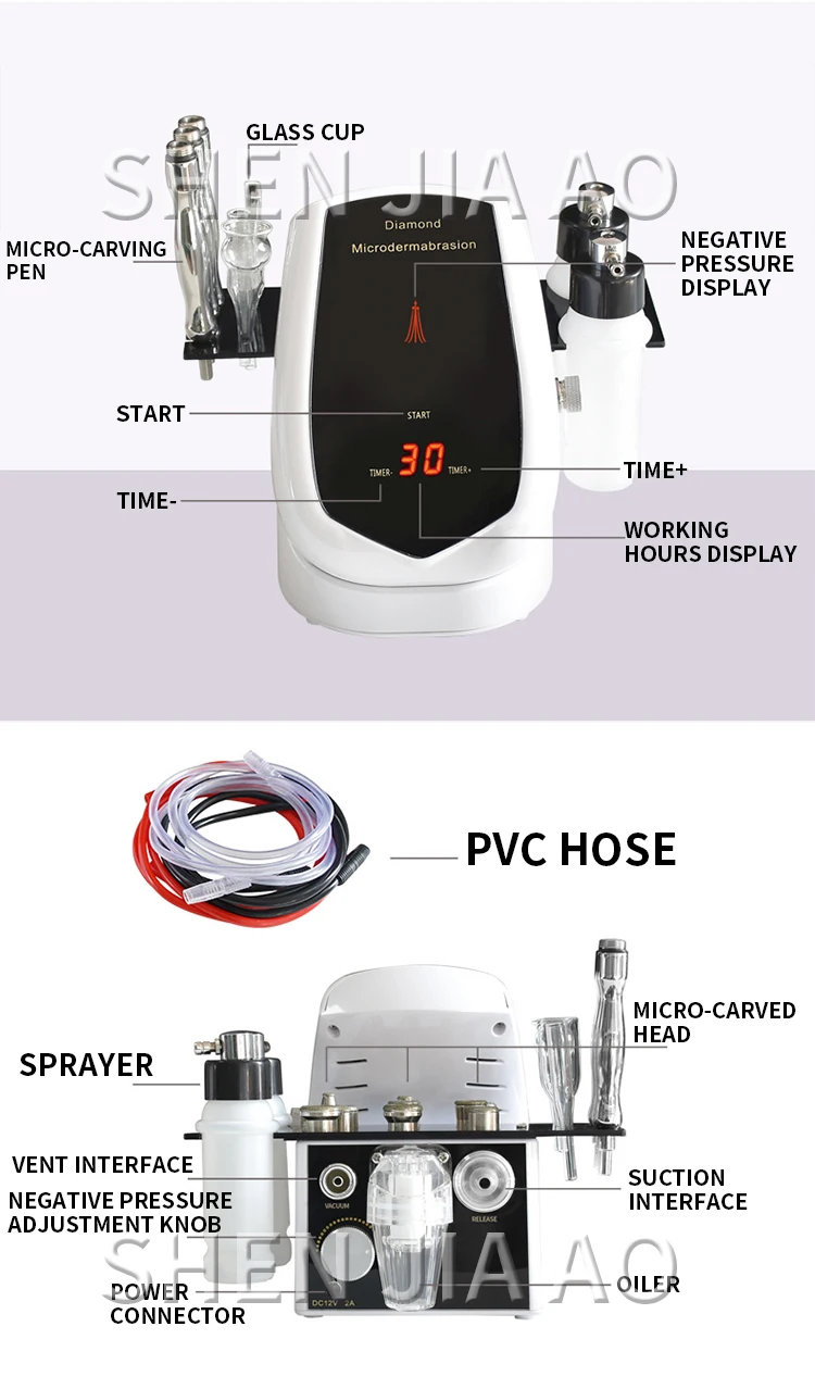 LW-122 Desktop Three-in-one Diamond Micro-carving Beauty Machine Microdermabrasi