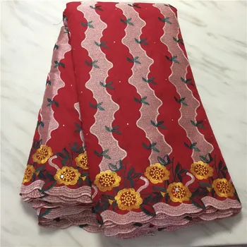 

5yards Swiss Voile Lace In Switzerland High qualitycraftsmanship cotton Materials African Dresses F16MAY302