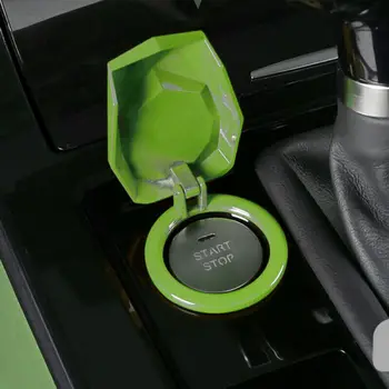 

Green Button cover decoration Car SUV Start Switch Protection Cover Durable
