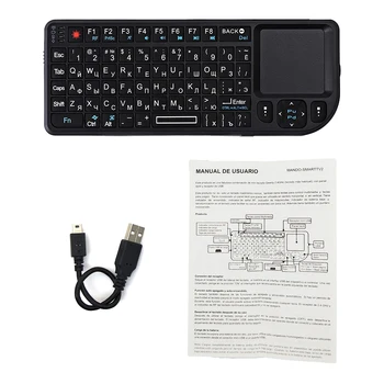 

kebidumei A8 Mini Wireless Keyboard Spanish/Russian/English Handheld Touchpad Keyboard For Computer Phone Laptop Smart TV Box