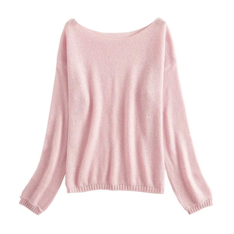 

YUAYXEA Autumn and Winter Fashionable Sweater Women's Clothing one Collar Comfortable Mohair Tops