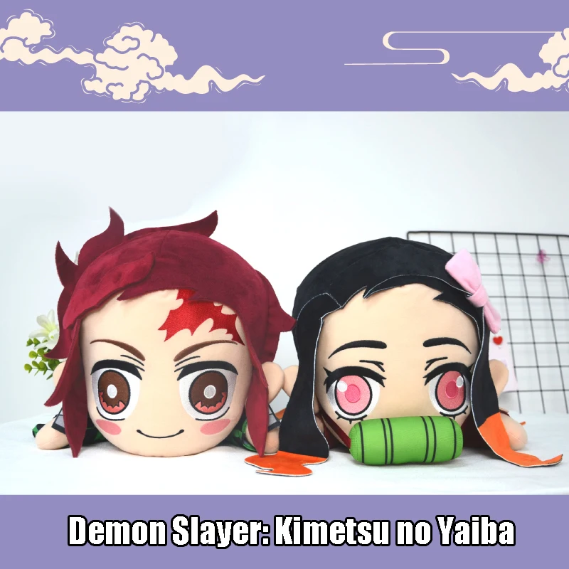 Аниме Demon Slayer: Kimetsu no Yaiba Kamado Nezuko Kamado Tanjirou Косплей Кукла Мягкие плюшевые игрушки милая Подушка Рождественский подарок