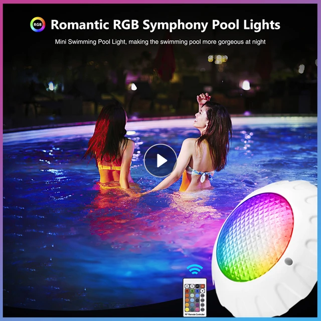 Projecteur LED multicolore de piscine 30W avec télécommande