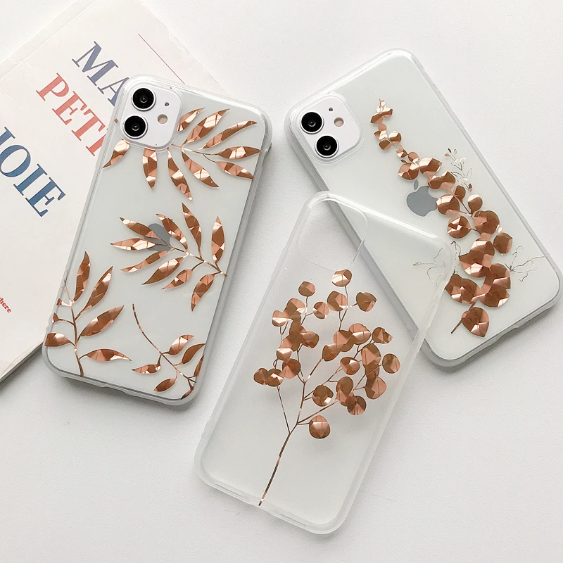 Summer Cool Leaves Phone Case for iPhone 13 11 Pro Max Hard Back Cover X 7 8 Plus XR Xs 12 Mini 2020 SE | Мобильные телефоны и