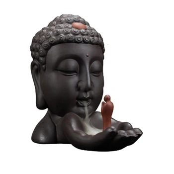 

Incense Burner Ceramics The Litter Monk Buddha Censer Backflow Incense Burner For Home Teahouse Decor