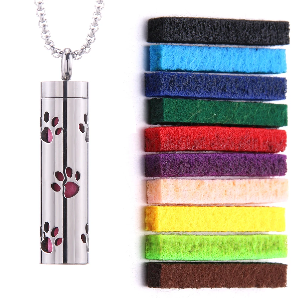 Aromatherapy Diffuser Necklace - Stainless Steel Open Locket with Essential Oil Scent