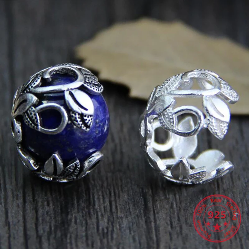 

925 Sterling Silver Bead Caps Diy Jewelry Findings Accessories Wholesale Charm For Making Jewelry