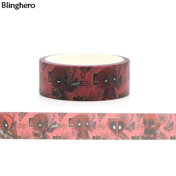 

20pcs/lot Blinghero Cool Guy 15mmX5m My Hero Washi Tape DIY Masking Tape Adhesive Tapes Cartoon Tapes Fashion Decal BH0043