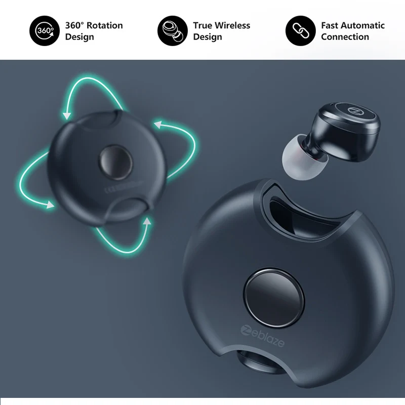 Bluetooth 5,0 наушники Zeblaze Zepods тип-c с глубокими басами, стерео, беспроводные наушники Earbus, вращение 360, шумоподавление с микрофоном, наушники